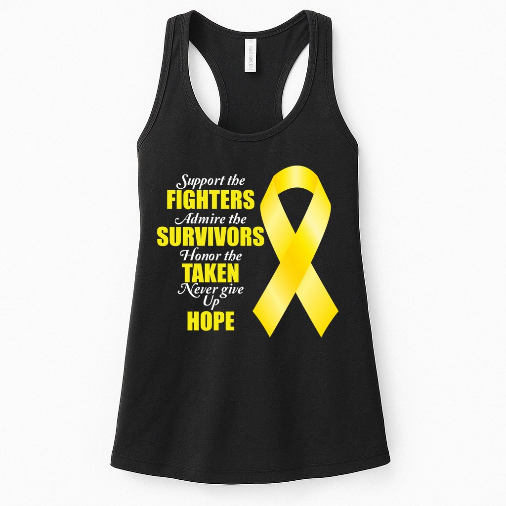 Support Childhood Cancer Awareness Quote Womens Tank Top