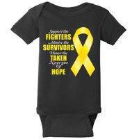 Support Childhood Cancer Awareness Quote Baby Bodysuit