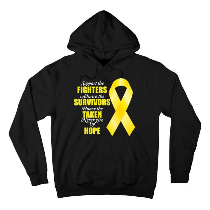 Support Childhood Cancer Awareness Quote Tall Hoodie