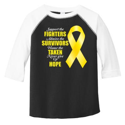 Support Childhood Cancer Awareness Quote Toddler Fine Jersey T-Shirt