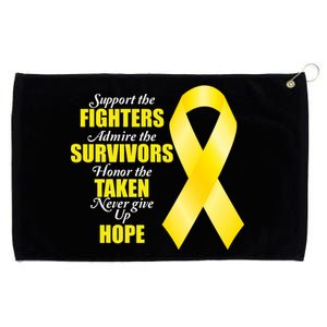 Support Childhood Cancer Awareness Quote Grommeted Golf Towel