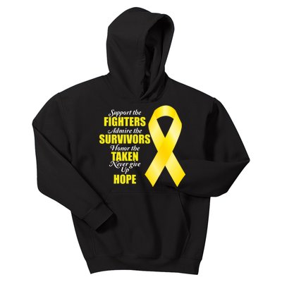 Support Childhood Cancer Awareness Quote Kids Hoodie