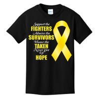 Support Childhood Cancer Awareness Quote Kids T-Shirt