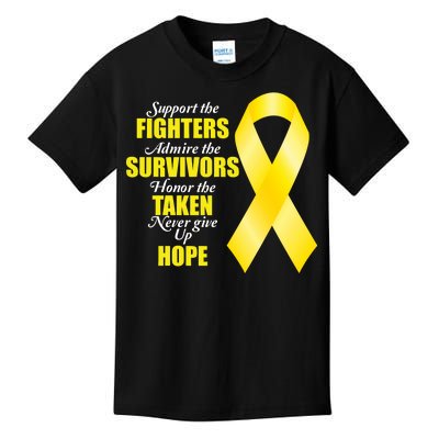 Support Childhood Cancer Awareness Quote Kids T-Shirt