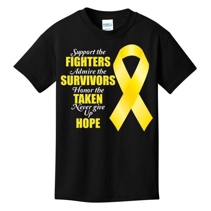 Support Childhood Cancer Awareness Quote Kids T-Shirt