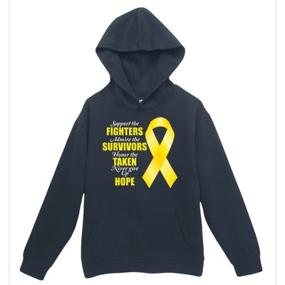 Support Childhood Cancer Awareness Quote Urban Pullover Hoodie