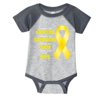 Support Childhood Cancer Awareness Quote Infant Baby Jersey Bodysuit