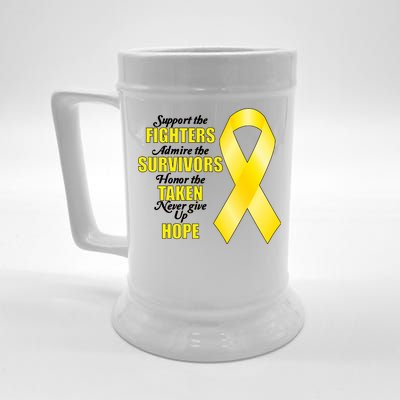 Support Childhood Cancer Awareness Quote Beer Stein