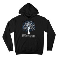 Support Colon Cancer Awareness Ribbon Tree Hoodie