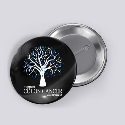 Support Colon Cancer Awareness Ribbon Tree Button
