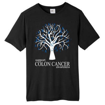 Support Colon Cancer Awareness Ribbon Tree Tall Fusion ChromaSoft Performance T-Shirt