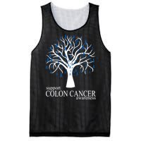 Support Colon Cancer Awareness Ribbon Tree Mesh Reversible Basketball Jersey Tank