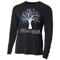 Support Colon Cancer Awareness Ribbon Tree Cooling Performance Long Sleeve Crew