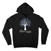 Support Colon Cancer Awareness Ribbon Tree Tall Hoodie