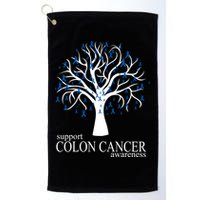 Support Colon Cancer Awareness Ribbon Tree Golf Towel