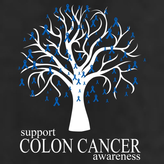 Support Colon Cancer Awareness Ribbon Tree Golf Towel
