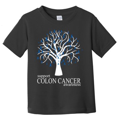 Support Colon Cancer Awareness Ribbon Tree Toddler T-Shirt