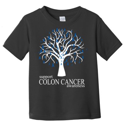 Support Colon Cancer Awareness Ribbon Tree Toddler T-Shirt