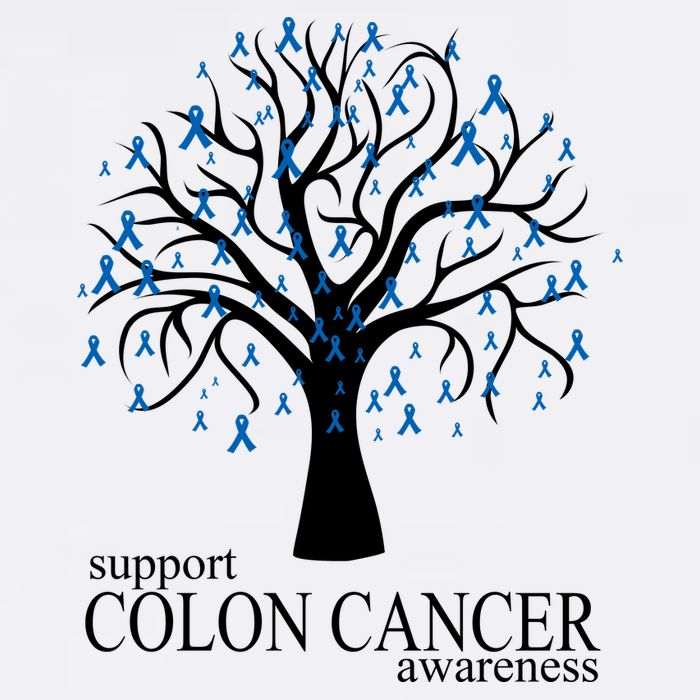 Support Colon Cancer Awareness Ribbon Tree Garment-Dyed Sweatshirt