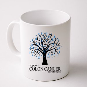 Support Colon Cancer Awareness Ribbon Tree Coffee Mug