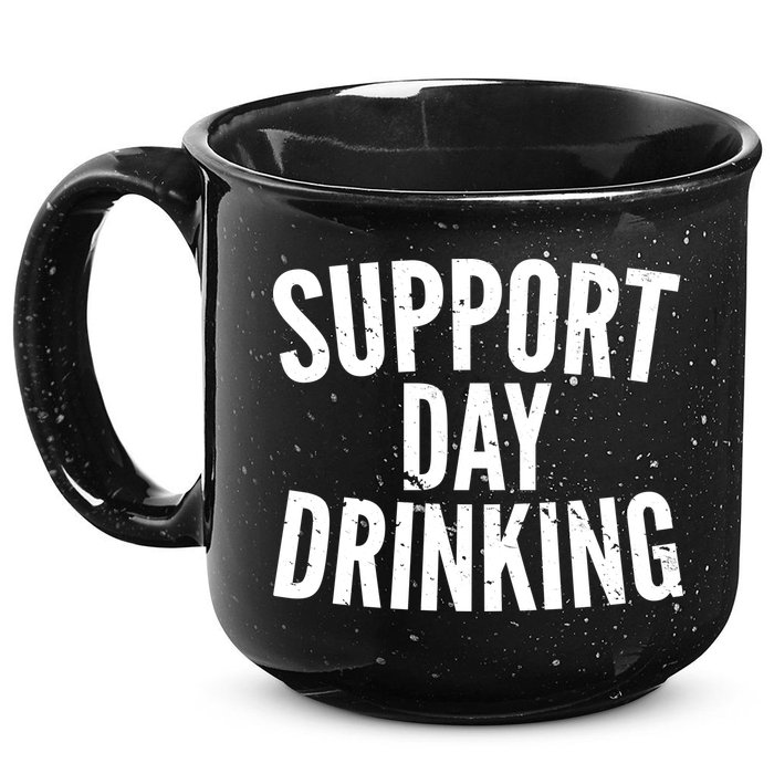Support Day Drinking 15oz Campfire Ceramic Mug