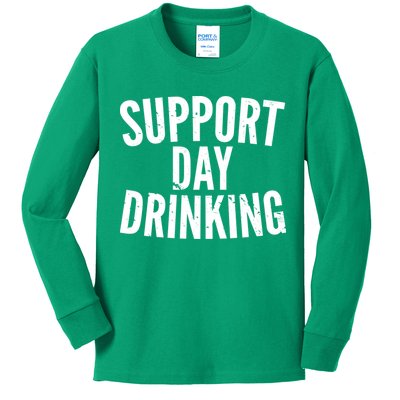Support Day Drinking Kids Long Sleeve Shirt