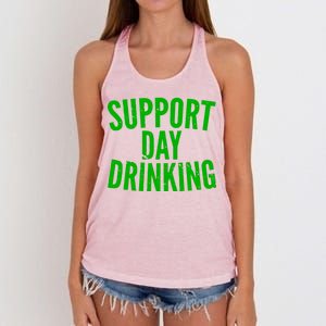 Support Day Drinking Women's Knotted Racerback Tank