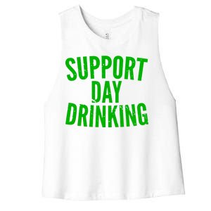 Support Day Drinking Women's Racerback Cropped Tank