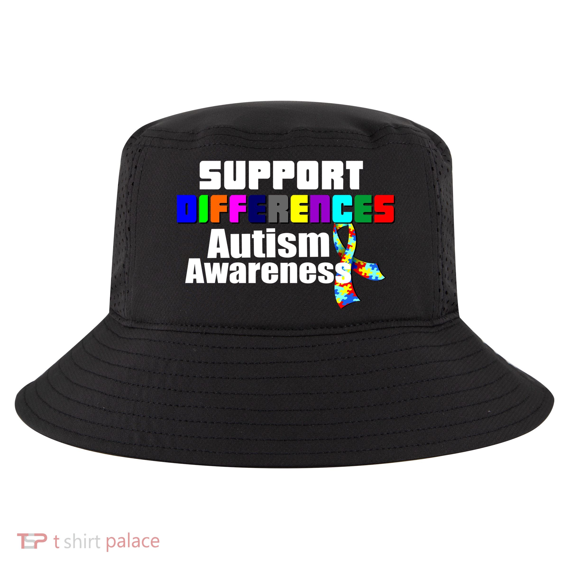 Support Differences Autism Awareness Cool Comfort Performance Bucket Hat