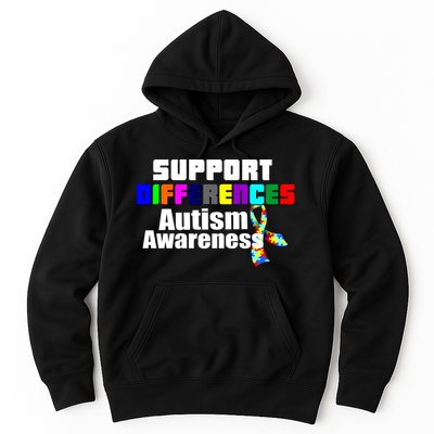 Support Differences Autism Awareness Hoodie