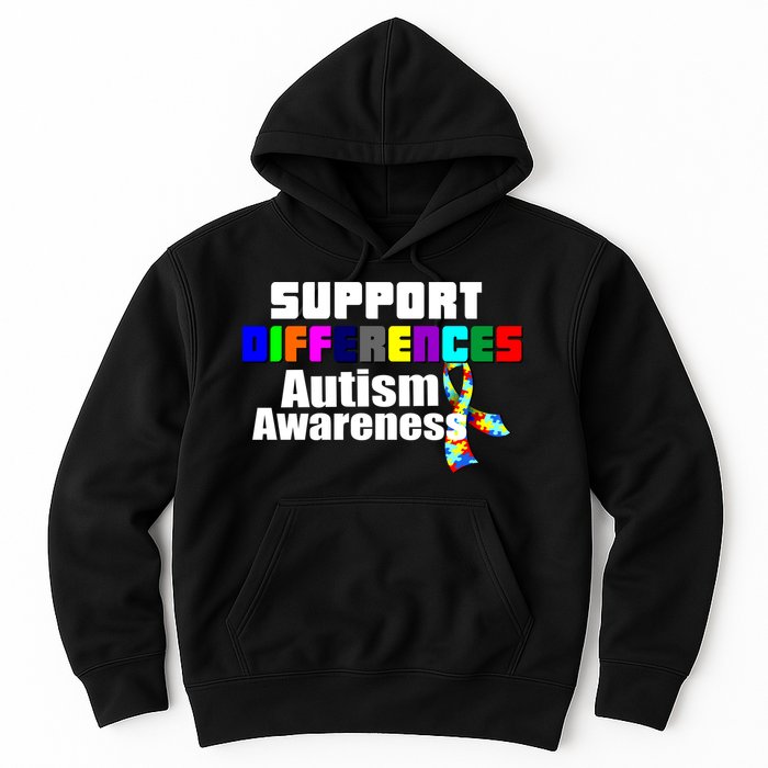 Support Differences Autism Awareness Hoodie