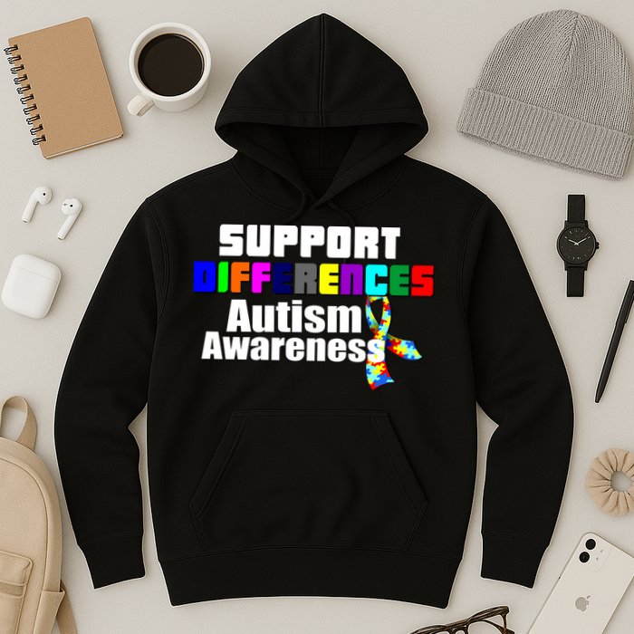 Support Differences Autism Awareness Hoodie