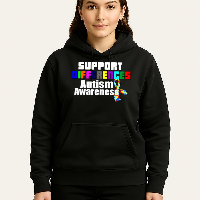Support Differences Autism Awareness Hoodie
