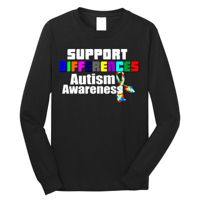 Support Differences Autism Awareness Long Sleeve Shirt