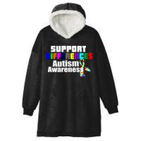 Support Differences Autism Awareness Hooded Wearable Blanket
