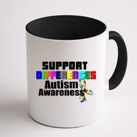 Support Differences Autism Awareness Mug
