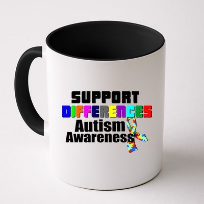 Support Differences Autism Awareness Mug