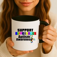 Support Differences Autism Awareness Mug