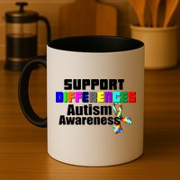 Support Differences Autism Awareness Mug