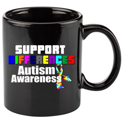 Support Differences Autism Awareness 11oz C Handle Ceramic Mug