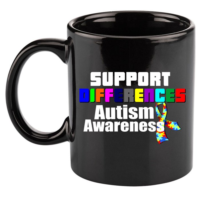 Support Differences Autism Awareness 11oz C Handle Ceramic Mug