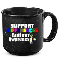 Support Differences Autism Awareness 15oz Campfire Ceramic Mug