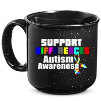 Support Differences Autism Awareness 15oz Campfire Ceramic Mug