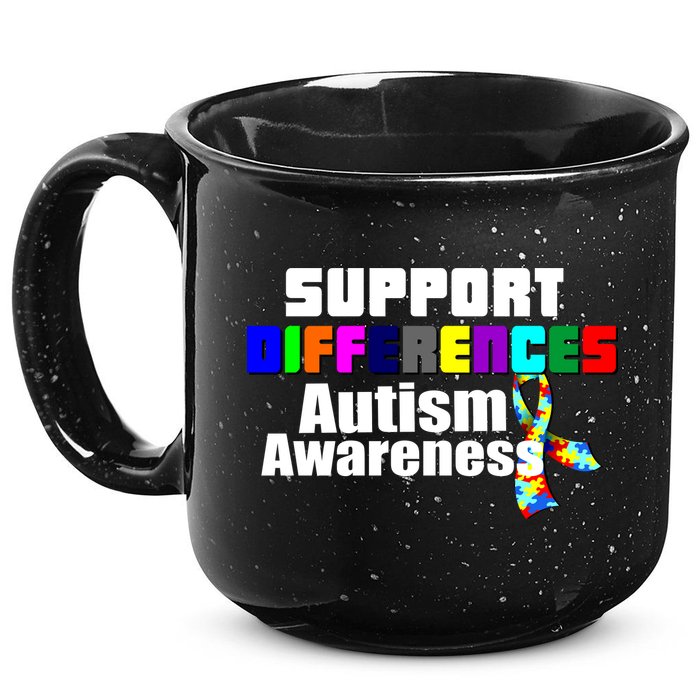 Support Differences Autism Awareness 15oz Campfire Ceramic Mug