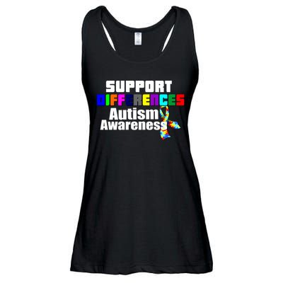 Support Differences Autism Awareness Ladies Essential Flowy Tank
