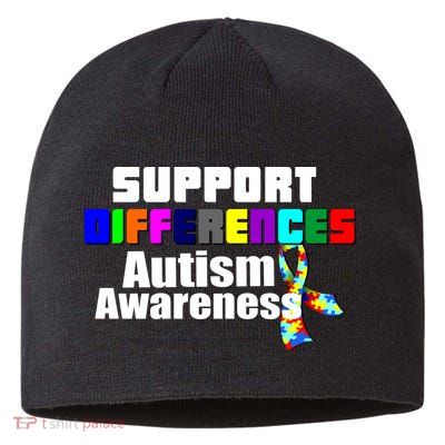 Support Differences Autism Awareness Sustainable Beanie