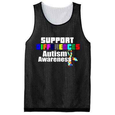 Support Differences Autism Awareness Mesh Reversible Basketball Jersey Tank