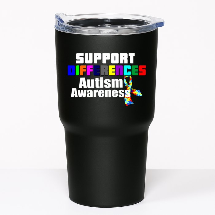 Support Differences Autism Awareness Tumbler