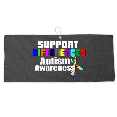 Support Differences Autism Awareness Large Microfiber Waffle Golf Towel