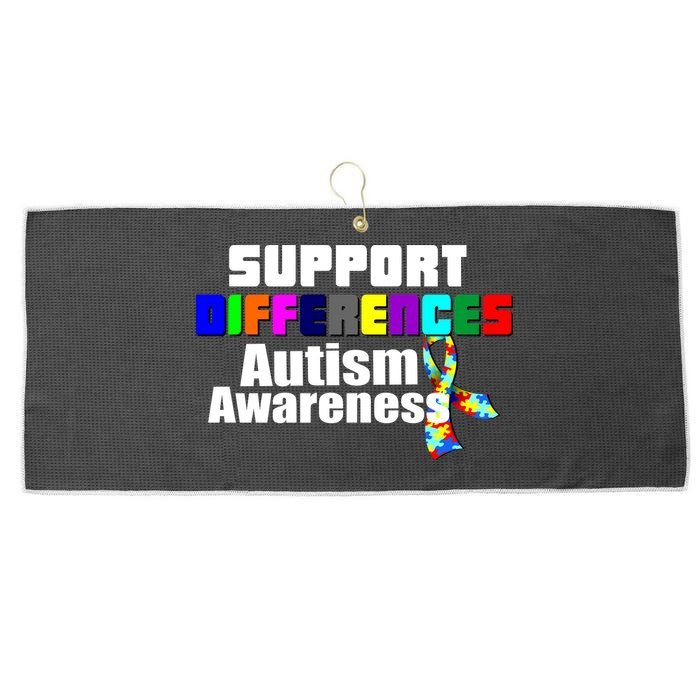 Support Differences Autism Awareness Large Microfiber Waffle Golf Towel
